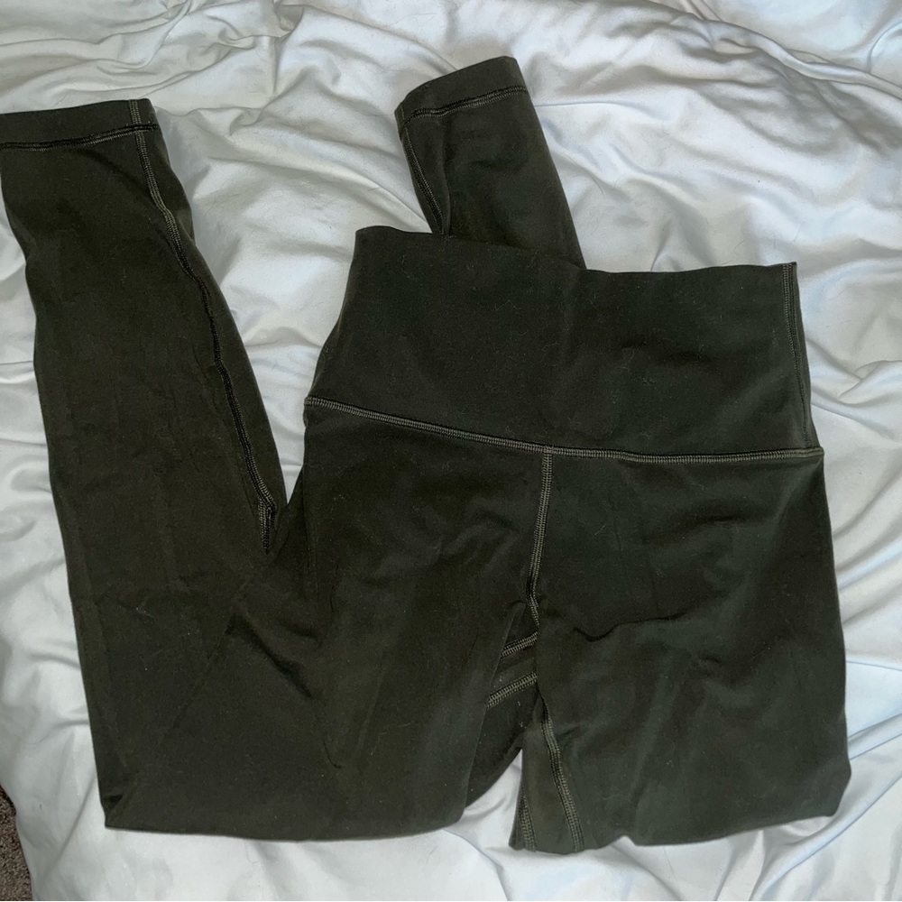 Lululemon dark green align leggings